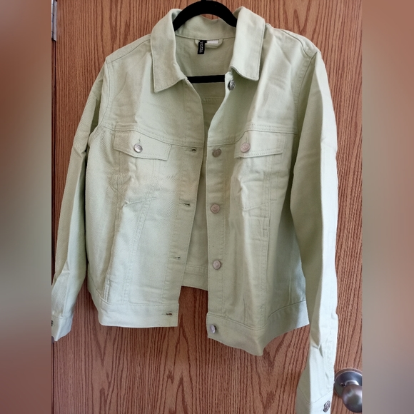 H&M Pastel Green Cotton Jacket - Picture 2 of 6